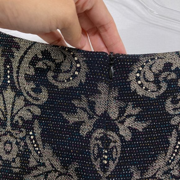 Jessica Howard size 18W Black Brown Damask Print Stretch Knit Dress Office - Picture 9 of 11